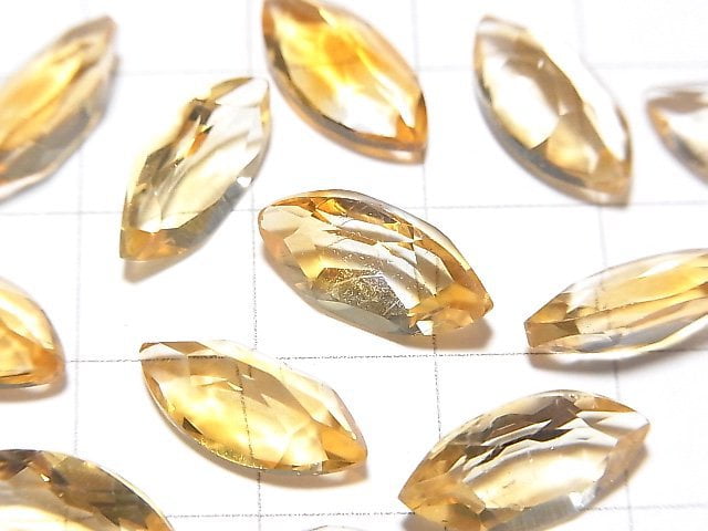 Hochwertiger Citrin AAA lose Stein Marquise facettiert 14x7mm 2 Stück