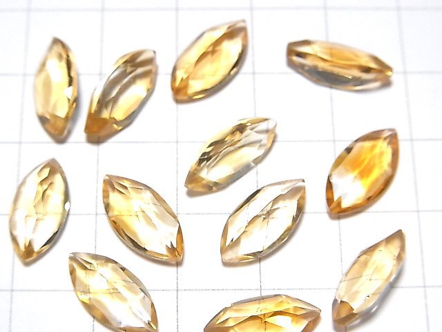 Hochwertiger Citrin AAA lose Stein Marquise facettiert 14x7mm 2 Stück
