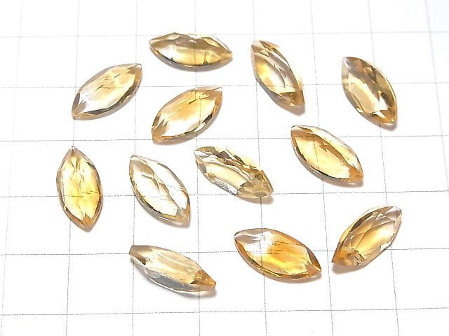 Hochwertiger Citrin AAA lose Stein Marquise facettiert 14x7mm 2 Stück