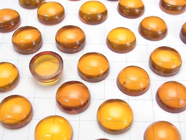 Baltisches Bernstein rund Cabochon 14 x 14 mm 1 Stück