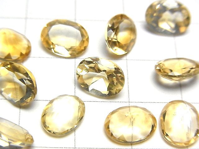 Hochwertiger Citrin AAA Ungebohrt Oval Facettiert 9x7mm 3 Stück