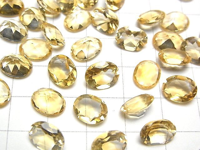 Hochwertiger Citrin AAA Ungebohrt Oval Facettiert 9x7mm 3 Stück