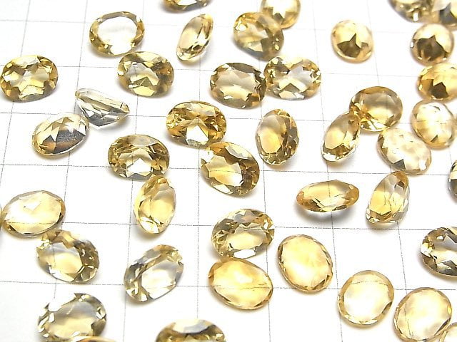 Hochwertiger Citrin AAA Ungebohrt Oval Facettiert 9x7mm 3 Stück