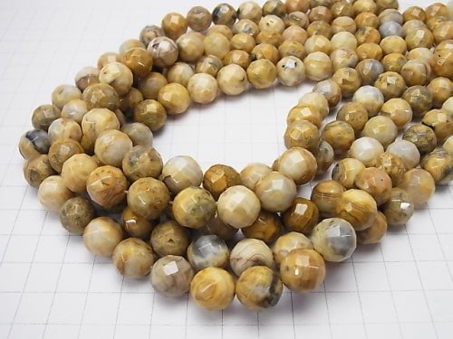 Crazy Lace Achat 64 facettierte Runde 12 mm halb oder 1strang Perlen (ca. 15 Zoll / 38 cm)