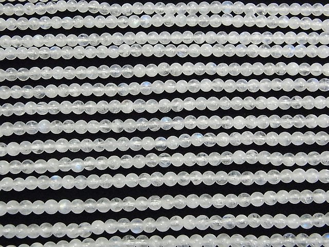 Regenbogen-Mondstein AA+ Rund 3mm 1strang Perlen (ca. 15 Zoll / 38 cm)