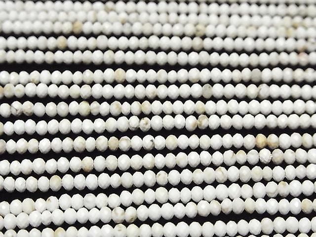 Magnesit Facettiert Knopf Rondelle 3x3x2mm 1Strang Perlen (ca. 15 Zoll / 37 cm) Hochwertig!