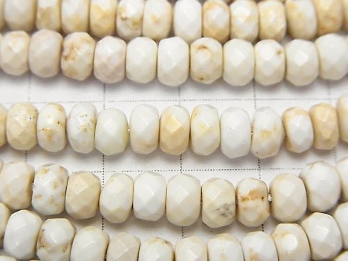 1strand $6.79! Magnesite Faceted Button Rondelle 6x6x3mm 1strand beads (aprx.15inch/38cm)