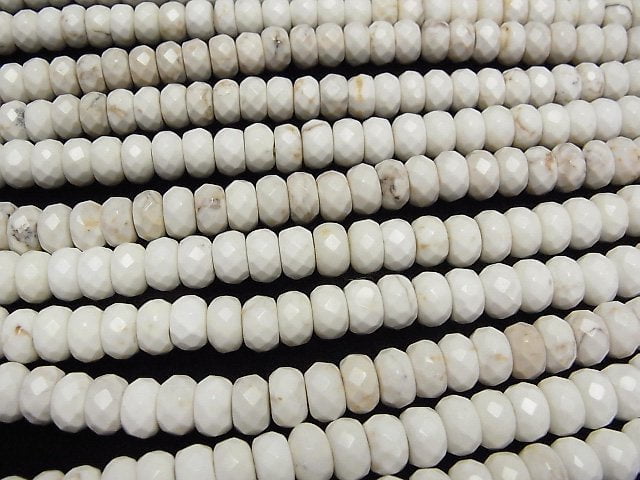 1strand $6.79! Magnesite Faceted Button Rondelle 8x8x5mm 1strand beads (aprx.15inch/38cm)
