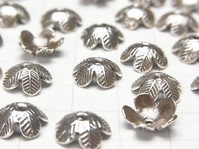 Karen Silver Bead Caps 10x10x4mm (2pcs)