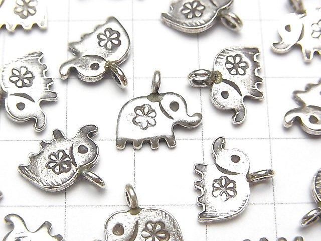 克倫銀大象吊飾 12x12x1.5mm 1個
