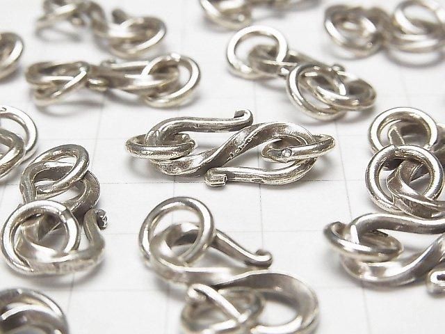 Karen Silver Jump Ring with S Hook, 20x10mm Twist, 1pc