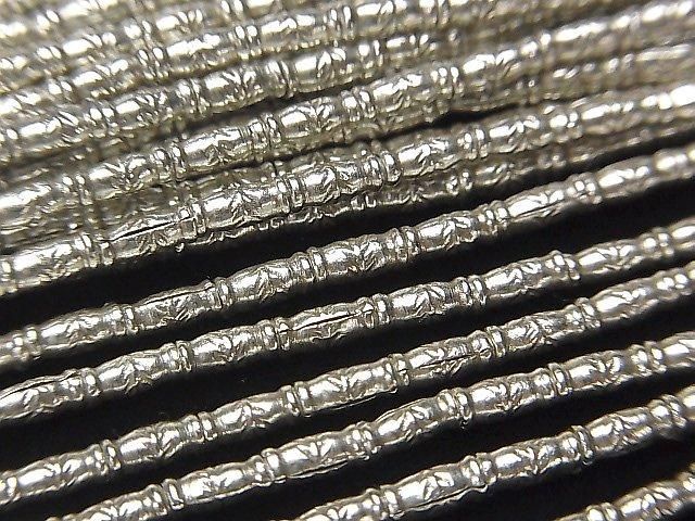 Karen 銀飾圖案管珠 5x2x2mm 1/4 或 1 股 (約 26 英吋/66 公分)