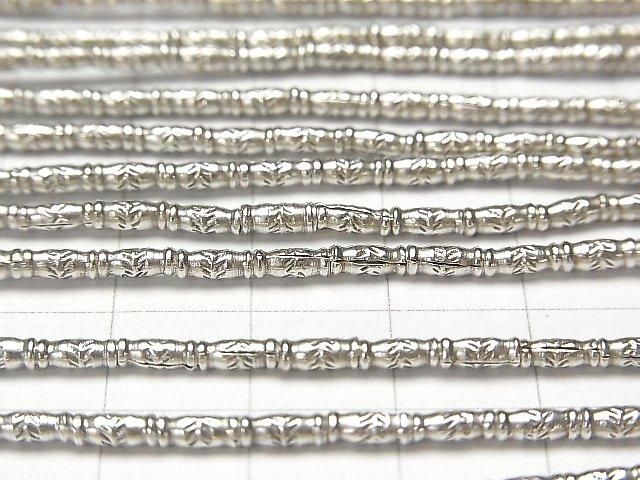 Karen 銀飾圖案管珠 5x2x2mm 1/4 或 1 股 (約 26 英吋/66 公分)