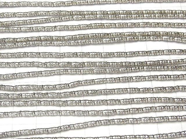 Karen 銀飾圖案管珠 5x2x2mm 1/4 或 1 股 (約 26 英吋/66 公分)