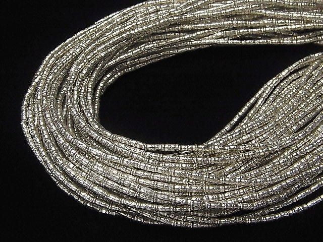 Karen 銀飾圖案管珠 5x2x2mm 1/4 或 1 股 (約 26 英吋/66 公分)