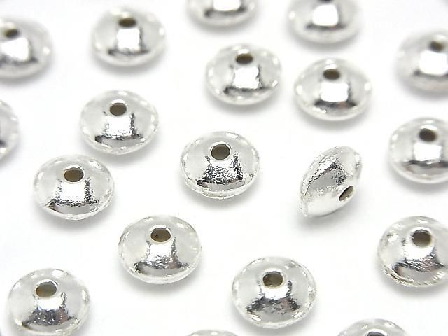 Karen Silver Abacus (Rondelle) 7x7x4mm White Silver 2pcs