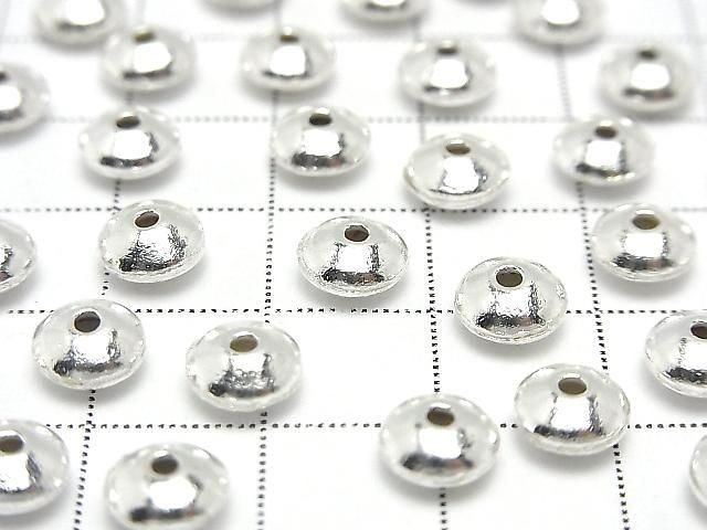 Karen Silver Abacus (Rondelle) 7x7x4mm White Silver 2pcs