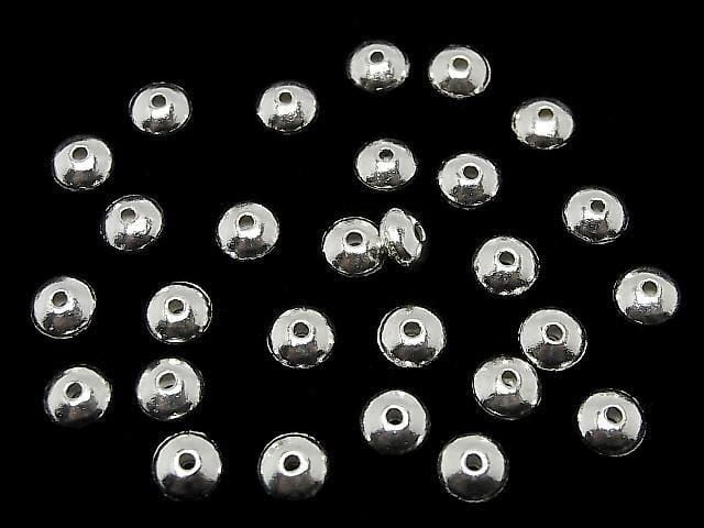 Karen Silver Abacus (Rondelle) 7x7x4mm White Silver 2pcs