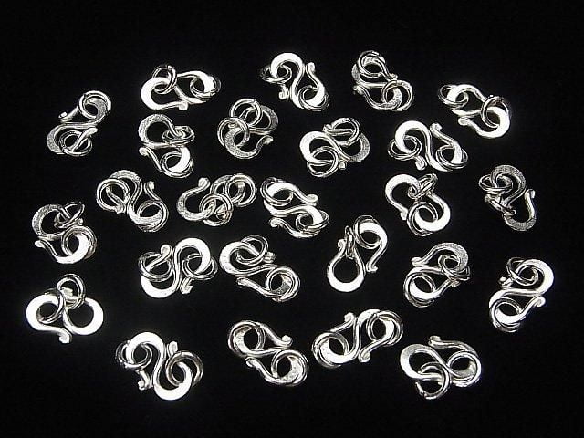 Karen Silver Jump Ring with S Hook, 14x9mm, White Silver, 1pc