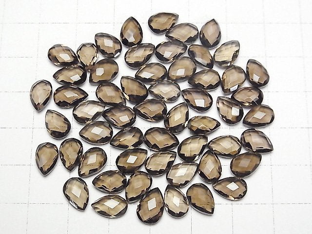 Hochwertiger Rauchquarz AAA Lose Stein Birnenform Kissen Schliff 9x6mm 5Stk