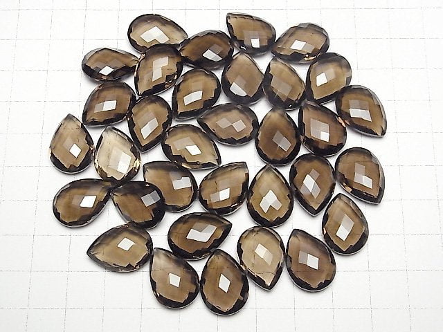 Hochwertiger rauchquarz AAA loser Stein Birnenform Kissen geschliffen 18x13mm 1Stk