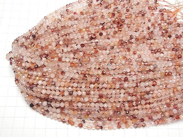Hochwertig! Roter Hämatitquarz facettierte runde 4mm 1strang Perlen (ca. 15 Zoll/37 cm)