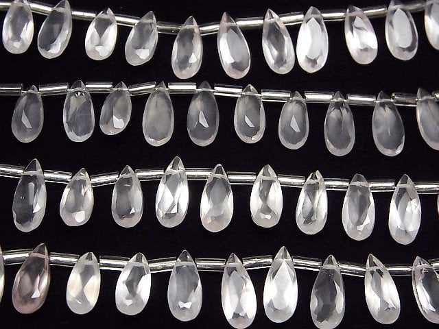 1strand $23.99! High Quality Rose Quartz AAA Pear shape Faceted 12x5x3mm 1strand (20pcs )