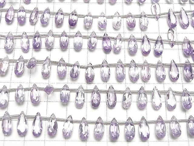 Hohe Qualität Amethyst AAA Birnenform facettiert 12x5mm 1strang Perlen (18 Stück)