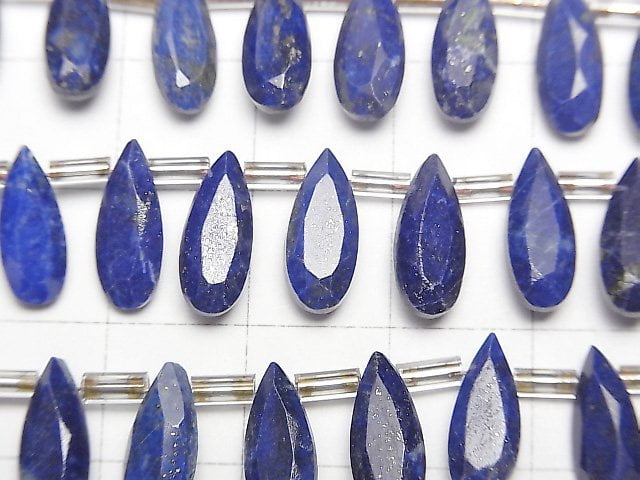 Lapislazuli AA++ Birnenform facettiert 12x5mm halb oder 1strang Perlen (18Stk)