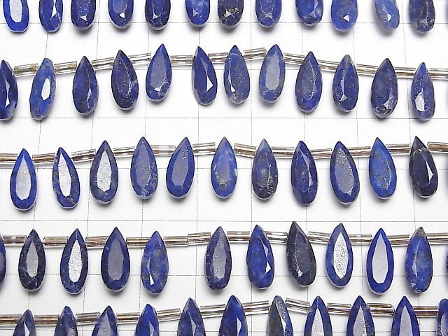 Lapislazuli AA++ Birnenform facettiert 12x5mm halb oder 1strang Perlen (18Stk)