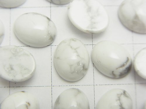4pcs $3.79! Howlite Magnesite Oval Cabochon 10x8mm 4pcs