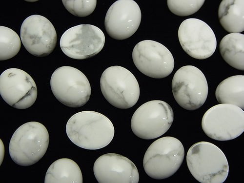 4pcs $3.79! Howlite Magnesite Oval Cabochon 10x8mm 4pcs