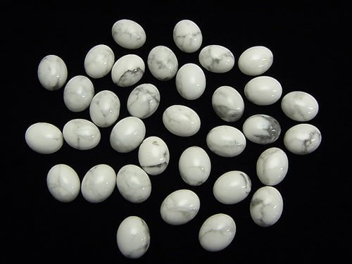 4pcs $3.79! Howlite Magnesite Oval Cabochon 10x8mm 4pcs