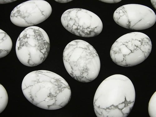 Howlit-Magnesit Oval Cabochon 30x22mm 1 Stück