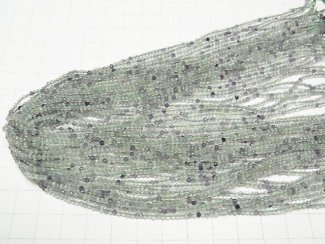 Hochwertig! 1Strang 3,79 $! Multicolor Fluorit AA++ facettiert rund 2mm 1Strang Perlen (ca. 15 Zoll / 38 cm)