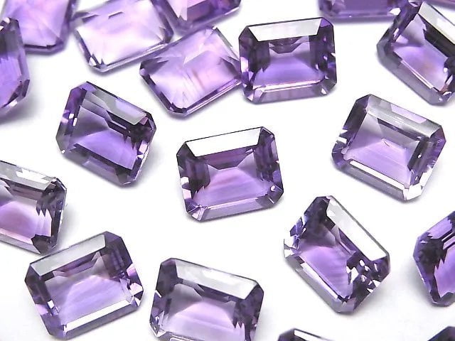 High Quality Amethyst AAA Loose stone Rectangle Faceted 12x10mm 2pcs