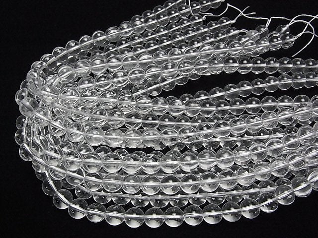 Kristall (schmelzender Quarz) AAA Rund 10mm 1Strang Perlen (ca. 15 Zoll / 36 cm)