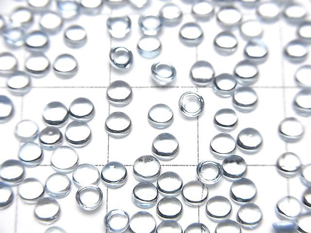 Hochwertiger himmelblauer Topas AAA Rund Cabochon 3 x 3 mm 10 Stück $4.79