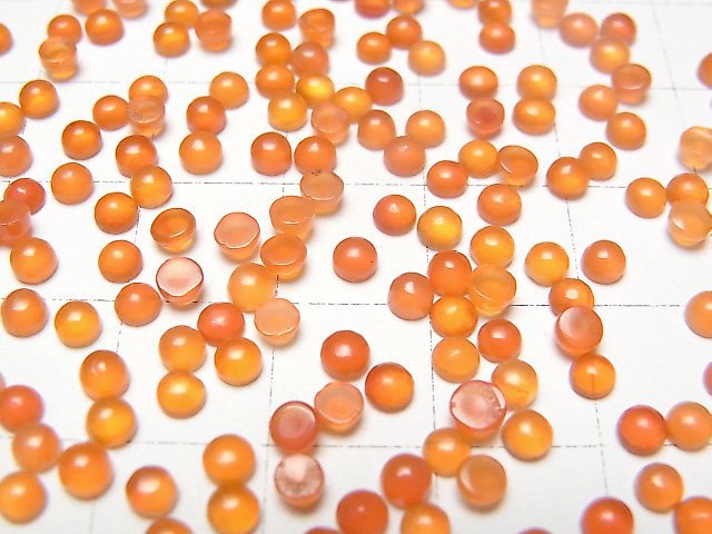 Carnelian AAA Round Cabochon 3x3mm 10pcs