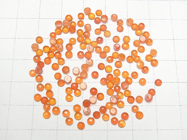 Carnelian AAA Round Cabochon 3x3mm 10pcs