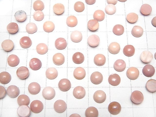 Australischer Pink Opal AAA Rund Cabochon 6x6mm 10 Stück