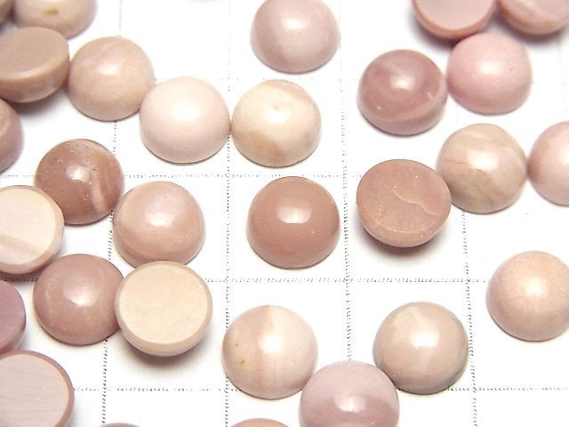Australischer Rosa Opal AAA Runde Cabochon 8x8mm 3Stück