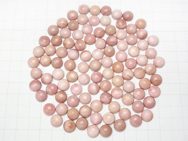 Australischer Pink Opal AAA Rund Cabochon 10x10mm 4 Stück