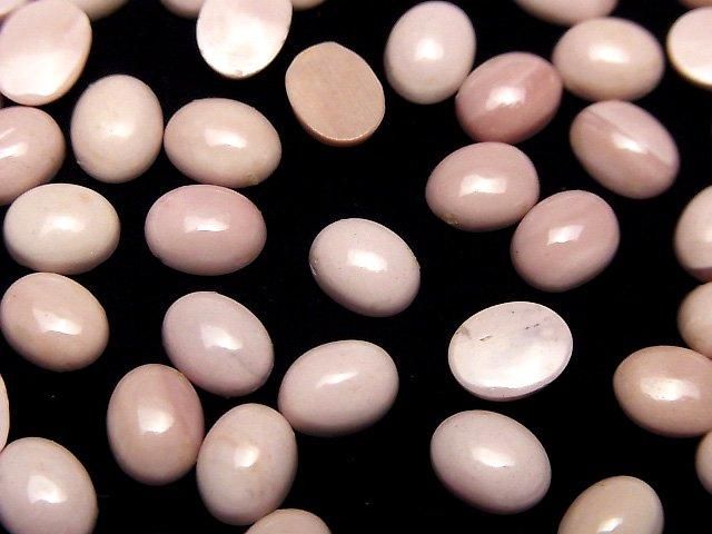 Australischer Pink Opal AAA- Oval Cabochon 8x6mm 5 Stück