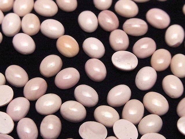 Australischer Pink Opal AAA- Oval Cabochon 8x6mm 5 Stück