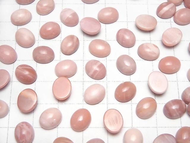 Australischer Pink Opal AAA Oval Cabochon 10x8mm 5 Stück