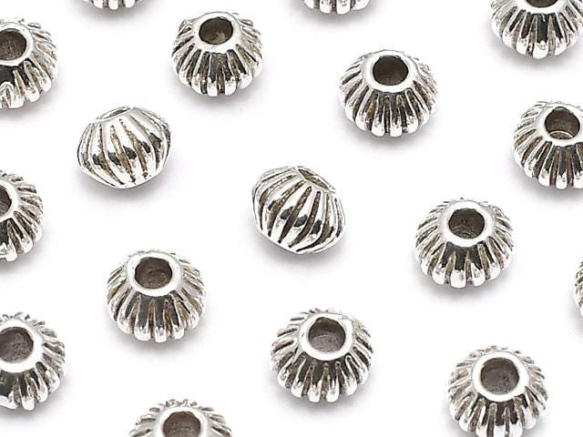 Silver925 Rondelle 6x6x4mm 2pcs