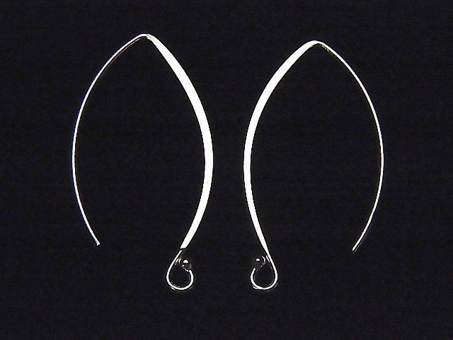 Silver925 Marquise Earwire 30x15mm No coating 1pair