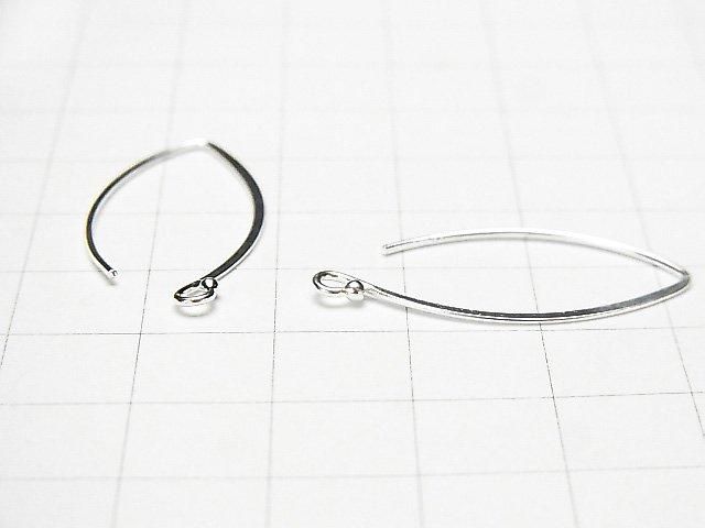 Silver925 Marquise Earwire 30x15mm No coating 1pair