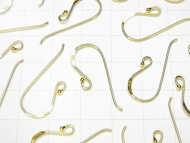Crochet d'oreille en Argent 925 24x10mm Plaqué Or 18K 2 paires